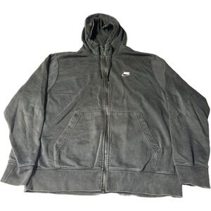 Nike Spell Out Swoosh Full Zip Hoodie Men's Size L Black